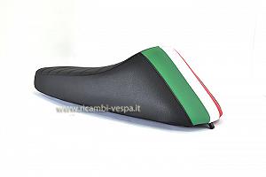 Sattel komplett Modell SPORT, Farbe schwarz mit italienischer Flagge 