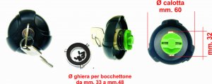 Kraftstofftankdeckel mit Ringmutter für Piaggio Ciao SI Bravo 