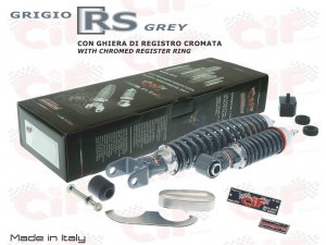 Vordere und hintere Stoßdämpfer Kit grau RS für Vespa 50&#x2F;90&#x2F;125 Special-LR-Primavera 
