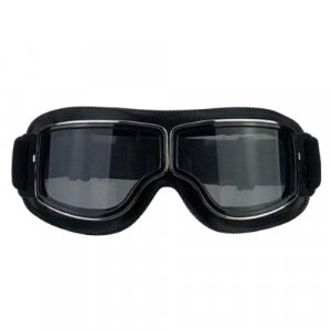 Occhiale casco CGM &quot;California&quot;  vintage di colore nero con lente fumè 75 