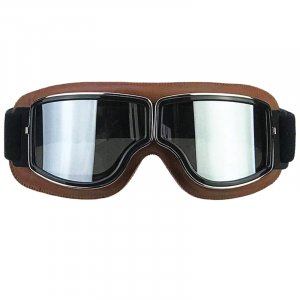 Occhiale casco CGM &quot;California&quot;  vintage di colore marrone con lente specchiata 