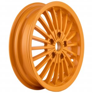 Vorderes und hinteres SIP-Rad aus orangefarbenem Aluminium für die Vespa 125/200/300 GTS-GT-GTS Super 