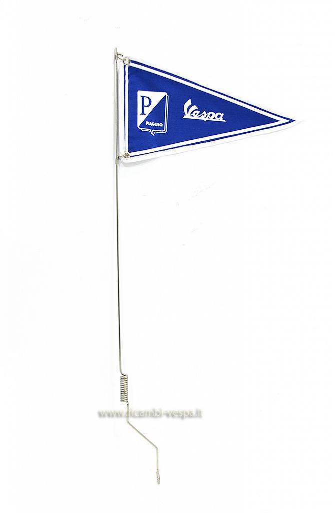 Verstellbare Stange mit blauer Fahne 