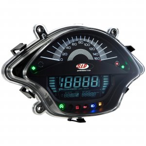 Tachometer und SIP-Drehzahlmesser mit schwarzem Hintergrund für Vespa 125/200/300 GTS-GT-GTS Super 