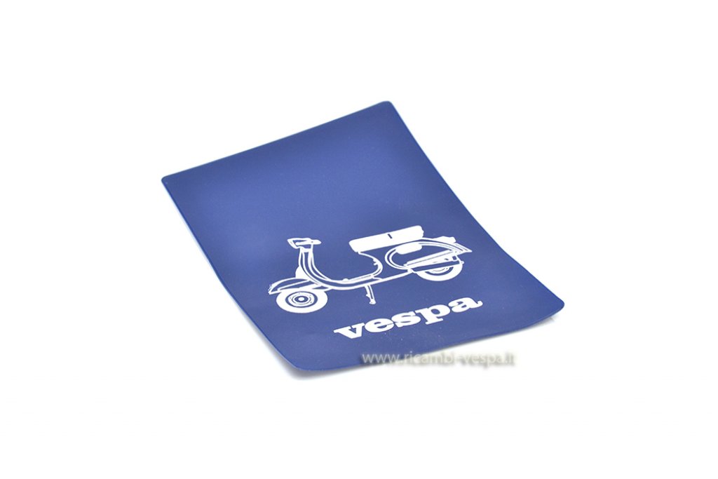 Blauer Dokumentenhalter mit Siebdruck für Vespa 125 Primavera VMA1&gt; 2T / ET3 