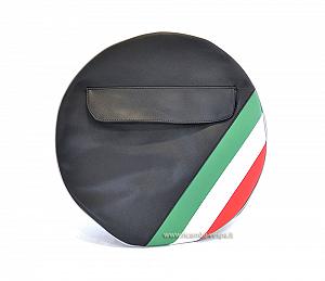 Bezug für Reserverad schwarz mit Italien-Flagge (10 Zoll) 