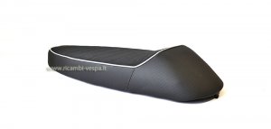 Komplette schwarze Farbe des Sportsitzes für Vespa 80/125/150/200 VNB-VBB-VBA-Super-Sprint-GT-GTR-GL-PX 