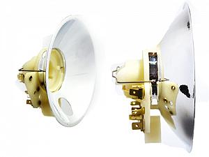 Scheinwerferreflektor mit Lampenhalterung mit zwei Öffnungen (Durchm. 105 mm ) 