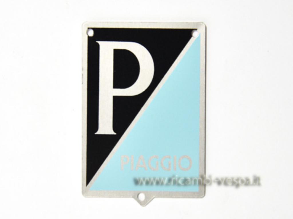Abzeichen aus Aluminium Piaggio mit Löchern 