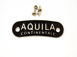 Schild AQUILA Continentale, Farbe schwarz, für Sattelbezüge 