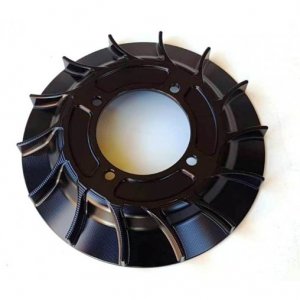Lüfter für CNC &#x2F; RACING VMC-Magnetschwungrad aus schwarz eloxiertem Aluminium 