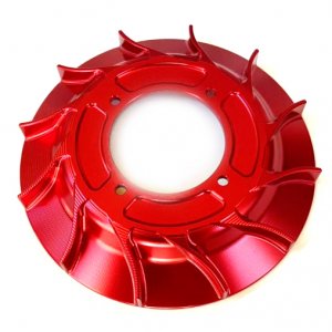 Lüfter für CNC / RACING VMC-Magnetschwungrad aus rot eloxiertem Aluminium 