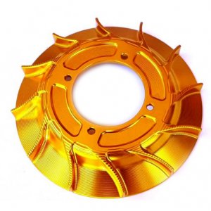 Lüfter für CNC / RACING VMC-Magnetschwungrad aus gold eloxiertem Aluminium 